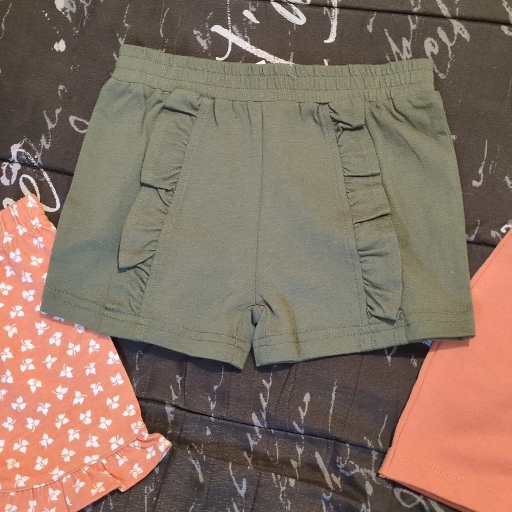Little Lass 6 PC Tops/Shorts Multicolor/Solid 3T - Picture 6 of 9